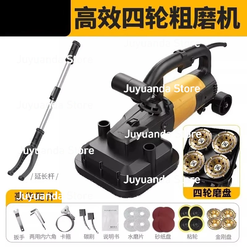 

Dust-free Gypsum Long Pole Polishing Ground Grinder 3800W Handheld Coarse Grinder, Concrete Grinder