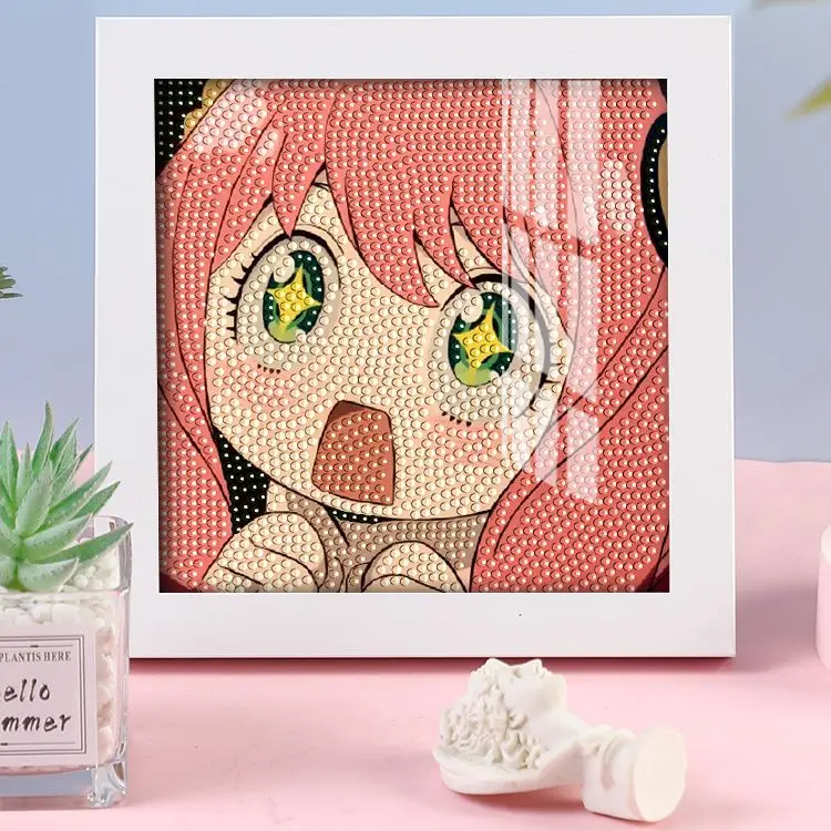 

Spy x Family Anya Full Drill Diamond Painting - Cute DIY Diamond Sticker, Kids' Handmade Craft BFF Gift, Adorable Cartoon Decor