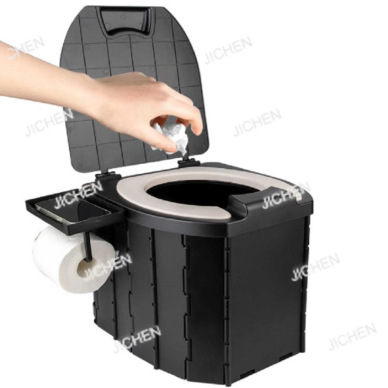 

Folding Toilet, Portable, Collapsible, Anti-Odor Storage Box, Car Toilet, Adult Self-Driving Travel Emergency Toilet