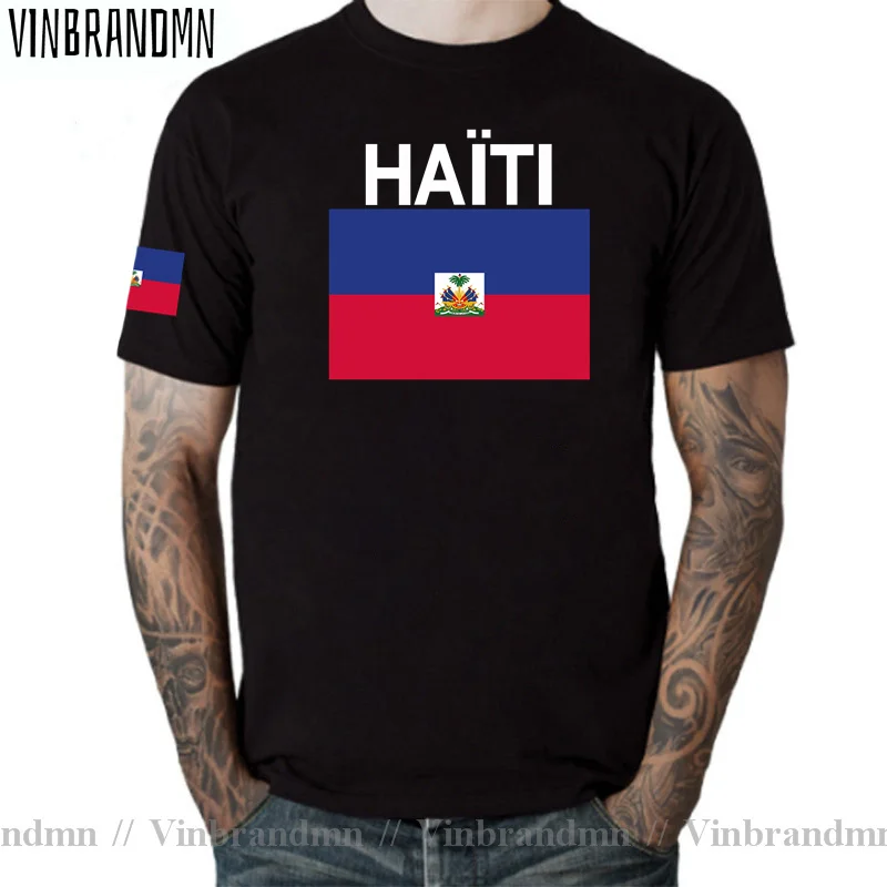Haiti Haitian T shirt Man Fashion T-shirts Pure Cotton Nation Team Classic Tshirt Gyms Clothing Fitness Hayti Ayiti Country Flag