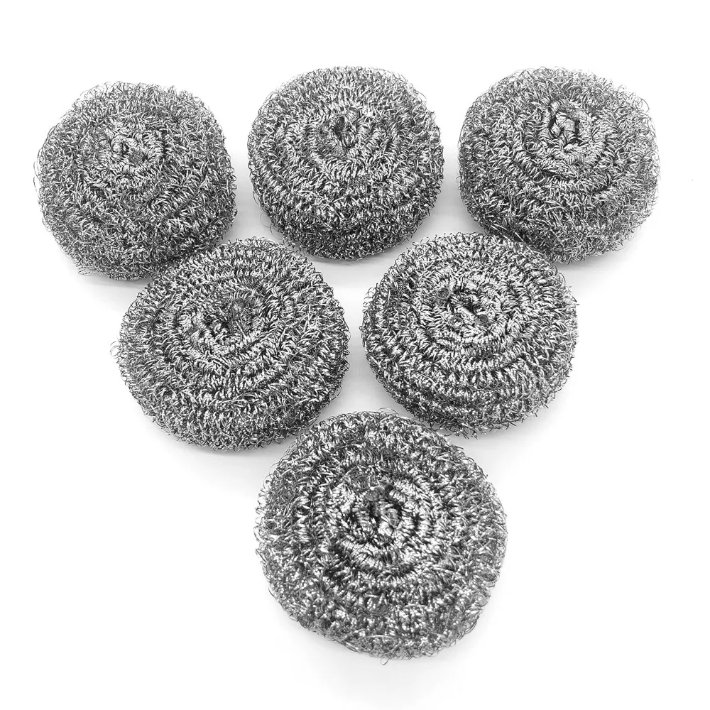 

6 Pack Stainless Steel Scrubber Pads for Kitchen Bathroom and More