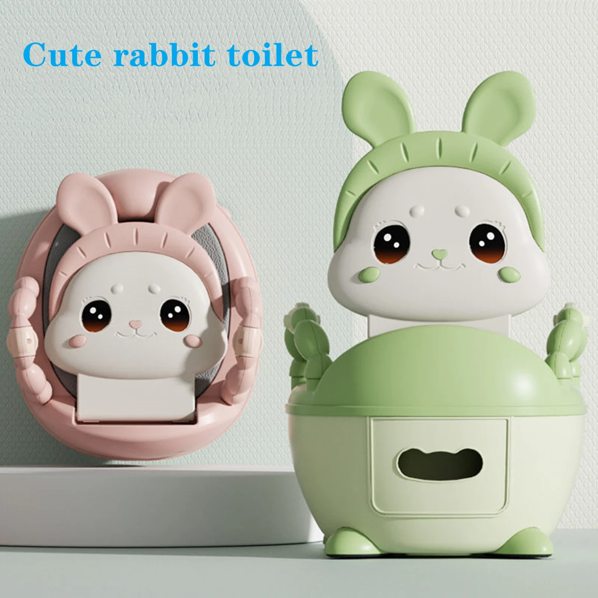 Children's Pot Ergonomic Design Potty Chair Portable Cute Rabbit Baby Toilet Training Seat Child Perfect Gift for Boys and Girls