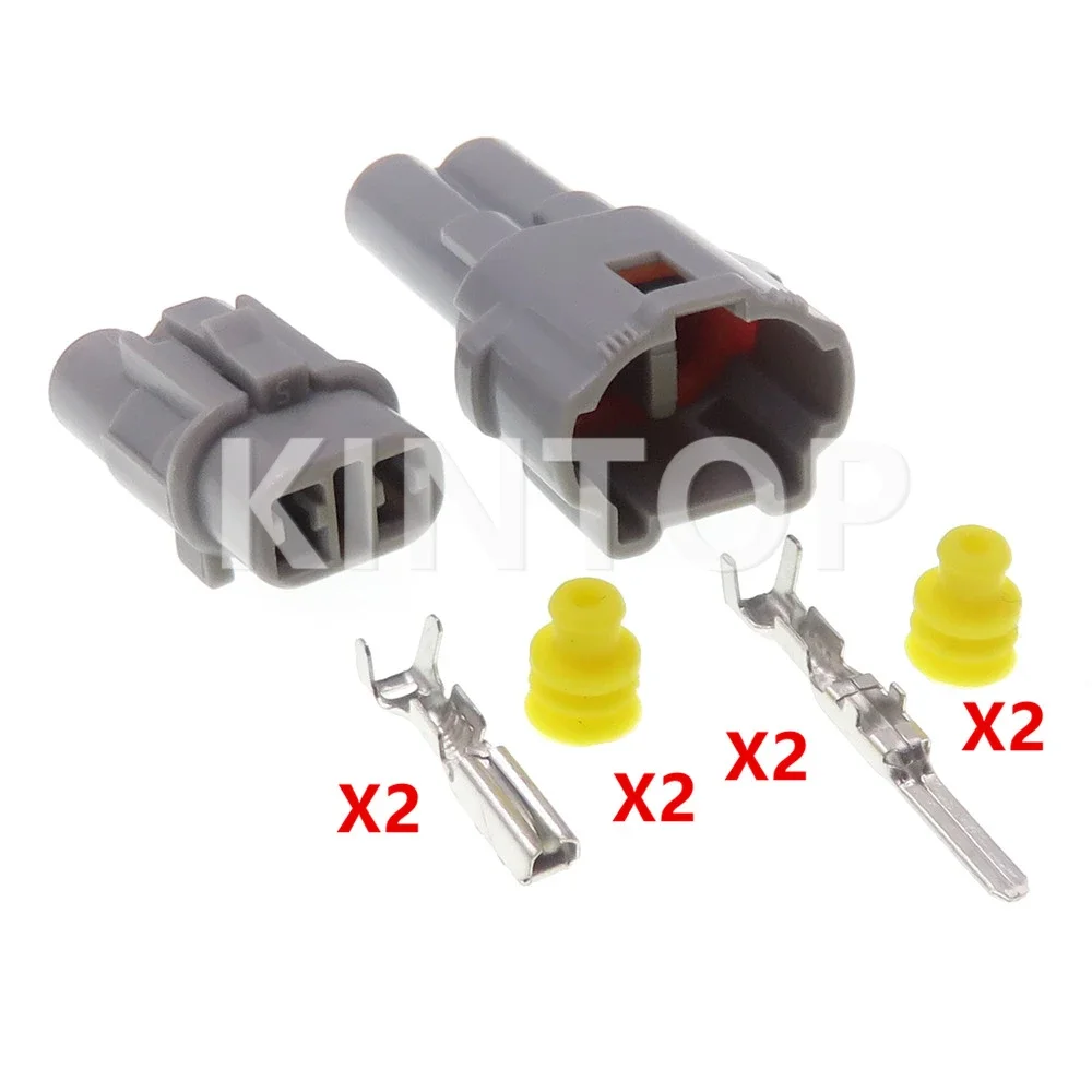 1 Set 2 Pins 6187-2311 Car AC Assembly Plastic Housing Waterproof Connector 6180-2321 Grey Auto Electric Wire Socket With Wires - Detail 1