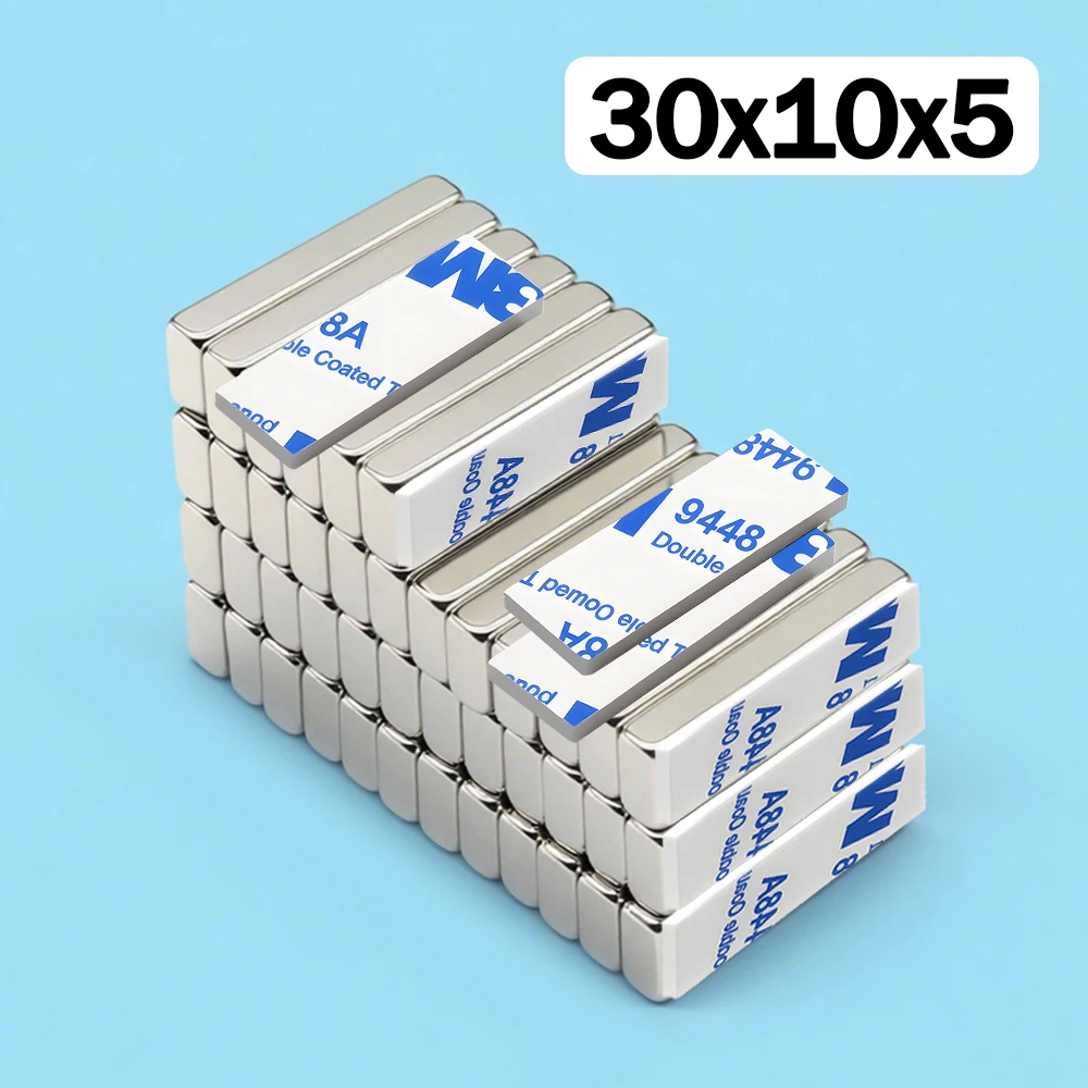 Ima-de-neodimio-super-poderoso-de-30x10x5mm-com-adesivo-de-dupla-face-imas-magneticos-permanentes-fortes-n35