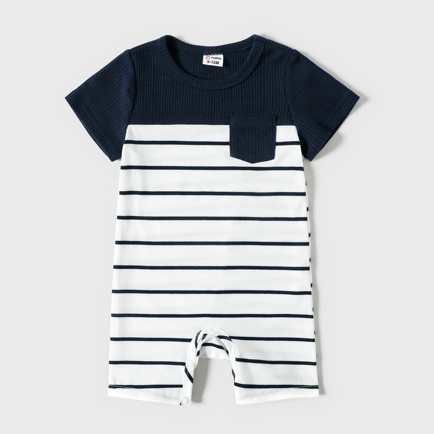 PatPat Family Matching Solid Spaghetti Strap Dresses and Striped Colorblock Short-sleeve T-shirts Sets