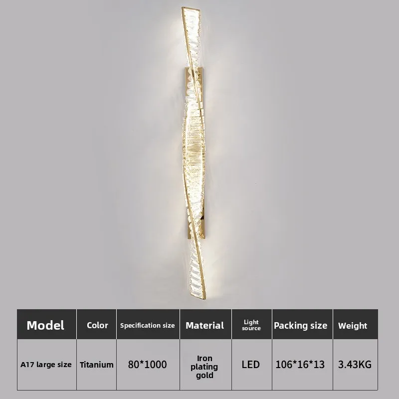 Postmoderne kristallen LED-wandlamp, luxe lamp voor slaapkamer, villa, hotel, woonkamer, gangdecor