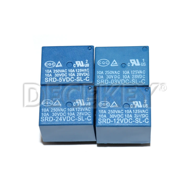 5PCS Relay SRD-03 05 09 06 24 12VDC-SL-C 5PINS 3V 5V 9V 6V 24V 12V High-quality SRD-03VDC-SL-C SRD-05VDC-SL-C SRD-09VDC-SL-C