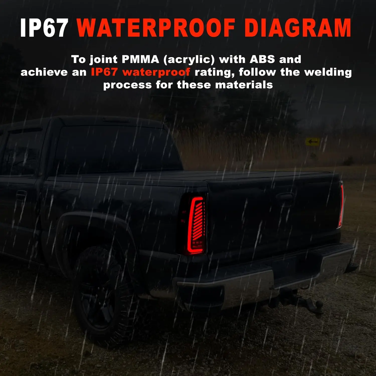 Sequential LED Tail Lights for 2003-2006 Chevy Silverado Starting Animated Tail Light Assembly Turn Signal Brake Reverse Light