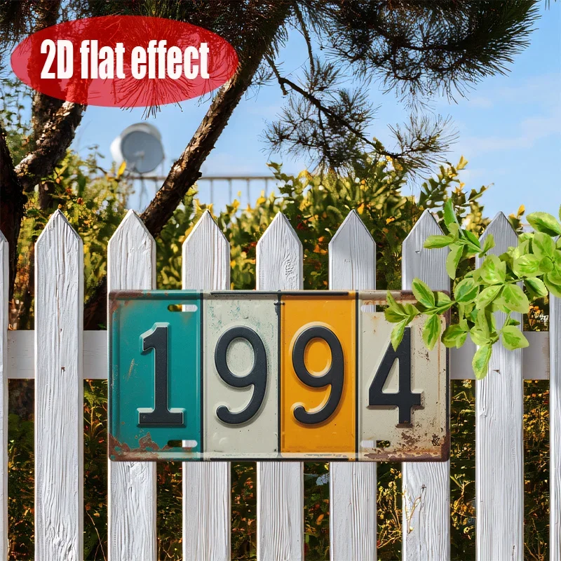 2D Flat, 1pc Vintage 1994 Retro Metal Sign Suitable for Birth Year Commemorative Wall Decor - Outdoor/ Art for Home,Garage,Gifts