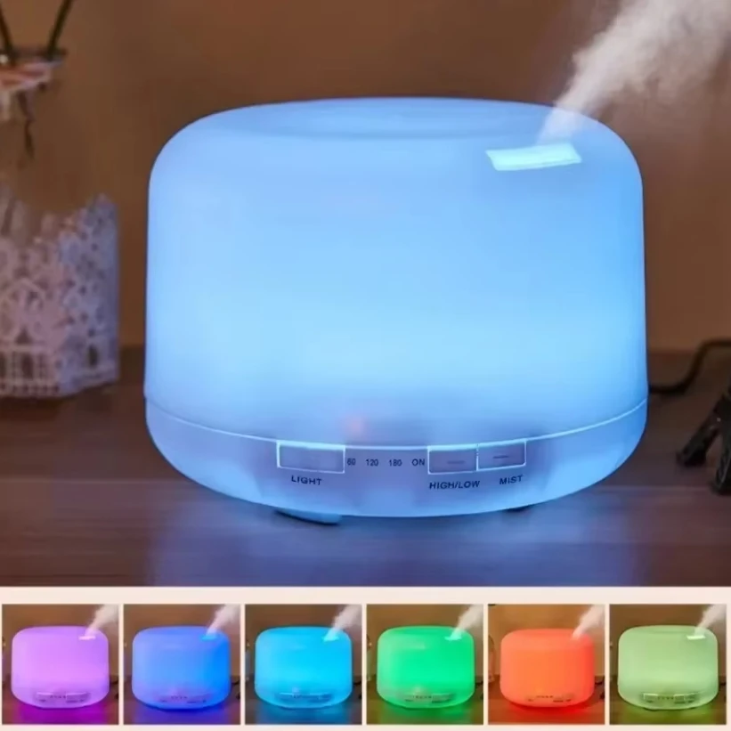 

Mini USB Humidifier 500ML Wood Grain Aroma Diffuser with Colorful Night Lights Essential Oil Air Humidifier Diffuser Machine