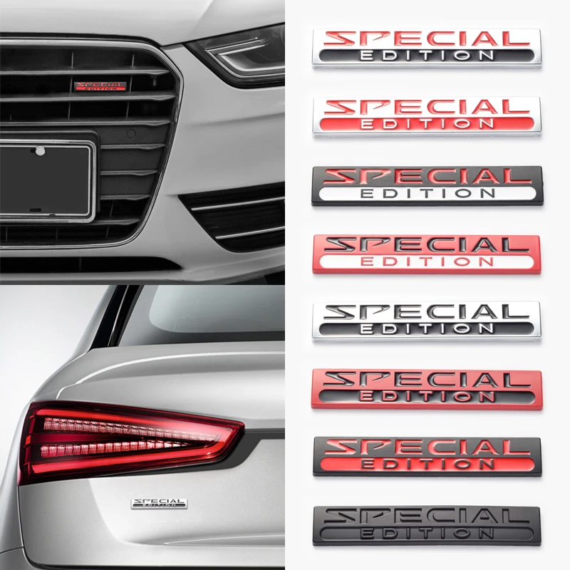 3D Metal Special Edition Logo Car Front Grille Emblem Rear Trunk Badge Decor Sticker For Nissan Sentra Tiida Juke Altima Qashqai