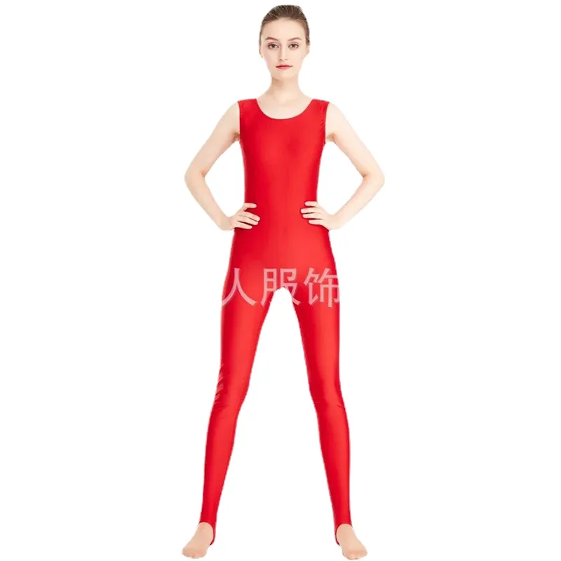 Mädchen glänzenden Espe Catsuit