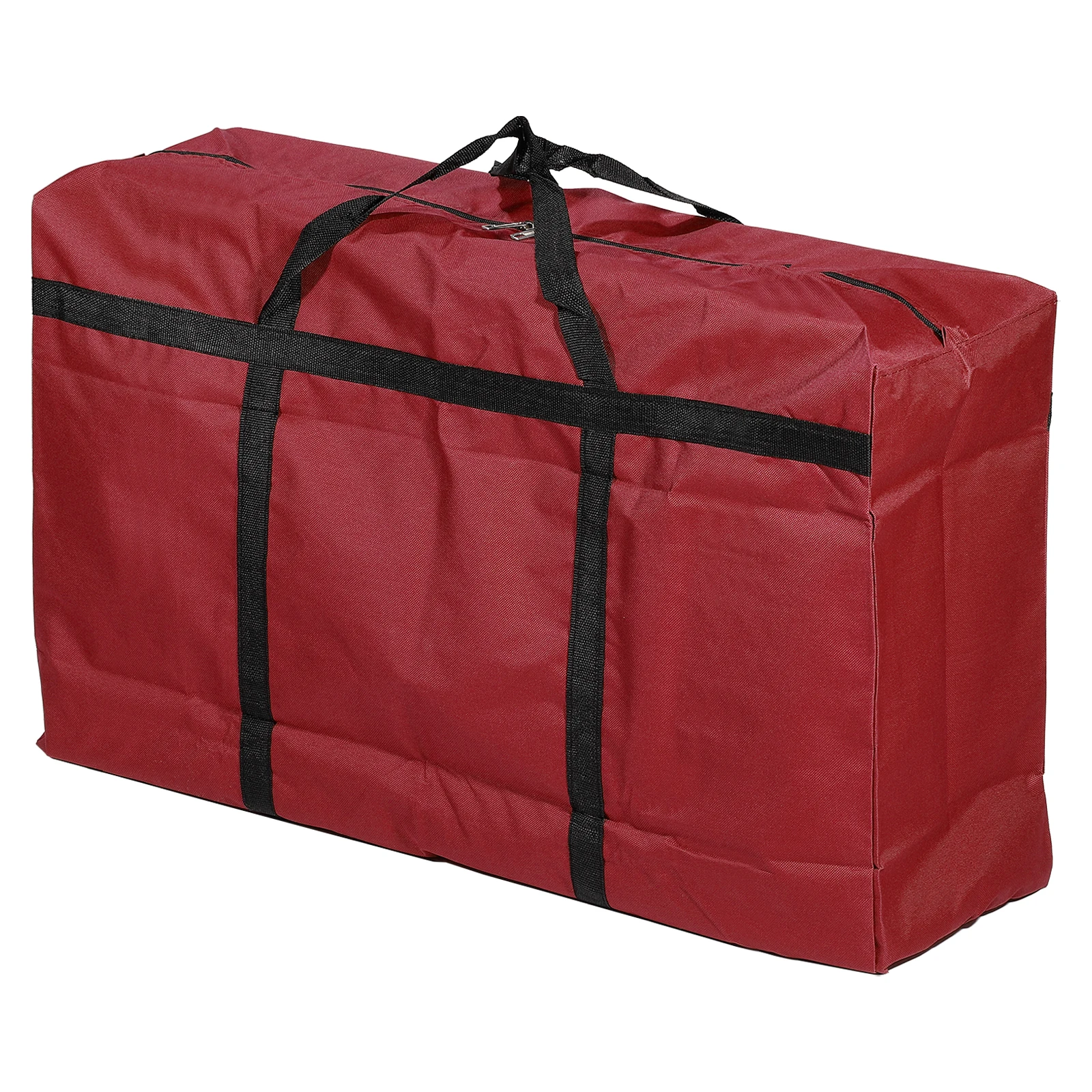 

Storage Tote with Zippers, 125L Capacity Foldable Heavy Moving Tote Bags for Bedding Clothes