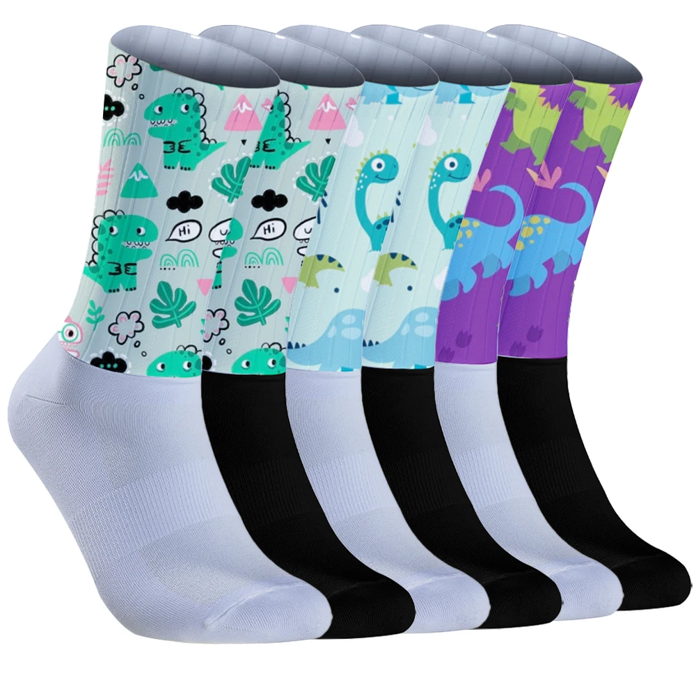 6pair Hip Hop Casual Pastel Bag Long Tube Set Men's Fashion Print Harajuku Cotton Sports Running Socks cycling socks