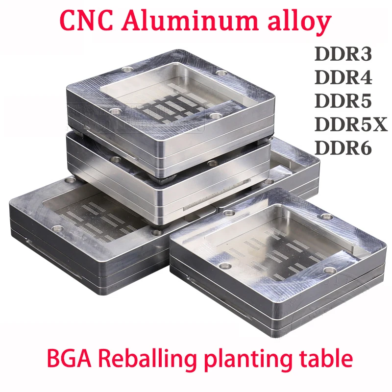 9 in 1 BGA Reballing Stencil Kits for DDR3/DDR4/DDR5/DDR5X/DDR6 Tin Planting Platform BGA template