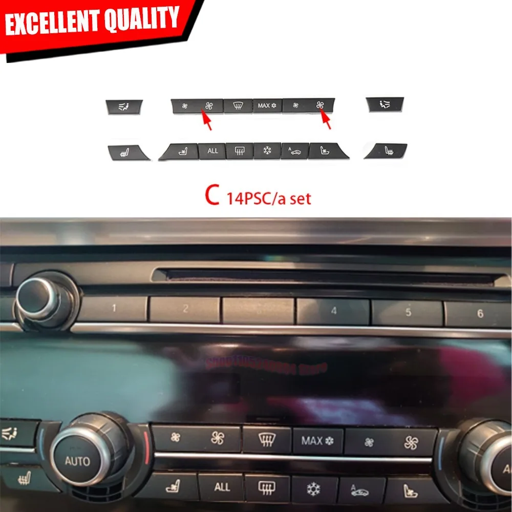 For BMW 5 6 7 Series X5 X6 F10 F18 F06 F12 F01 F02 F15 F16 520 523 Console Dash AC Buttons Key Caps Replacement