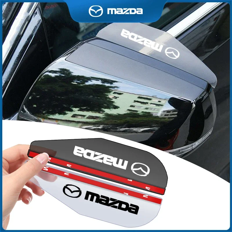 2Pcs PVC Car Rear View Mirror Sticker Rain Eyebrow Auto Side Mirror RainProof Cover for Mazda CX-5 CX5 Atenza CX-7 CX-9 MX5 CX30