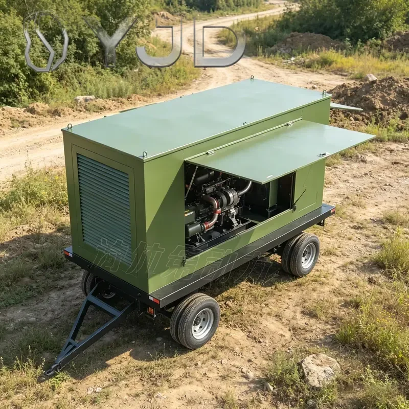Commercial Large Silent Water Cooled Diesel Generator 3Phase 220V 415V 60Hz LCD Smart Controller 30KVA 200KVA