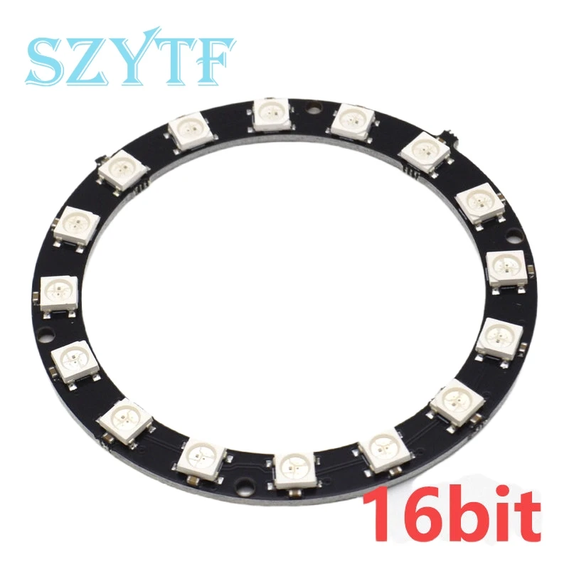 1/3/4/7/8/12/24/32/40/64-Bit ws2812 RGB LED-Ring eingebaute Vollfarb-Antriebs laternen runde quadratische intelligente Entwicklung