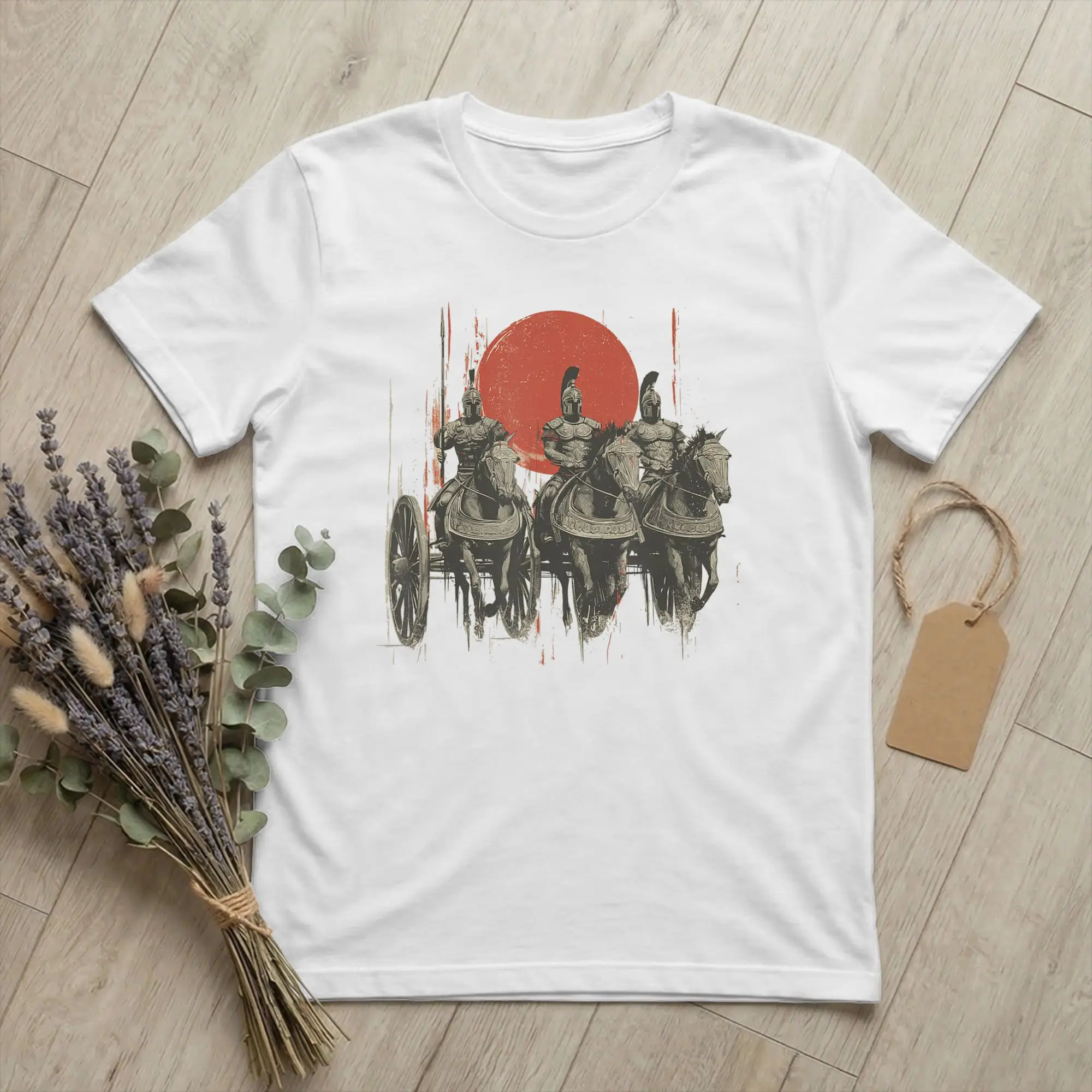 Casual Roman Legion Soldiers Cool Chariot Fight T-Shirt Men Crew Neck Cotton T Shirt Empire Short Sleeve Tee Plus Size Clothes