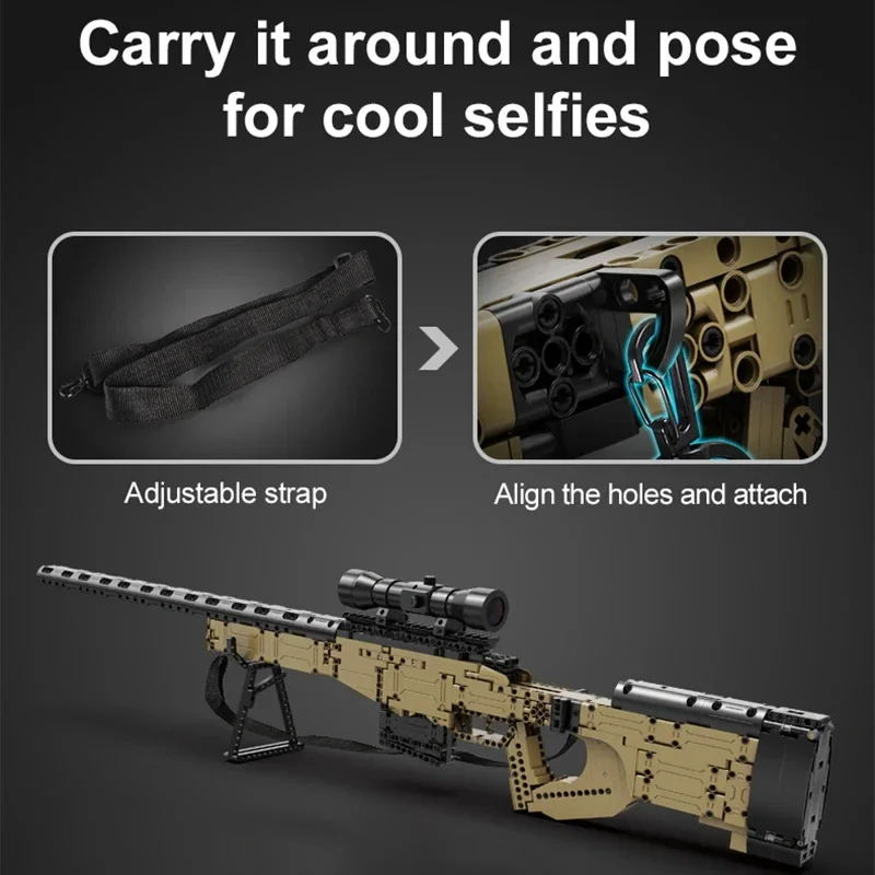 Blocs de construction de fusil de Sniper, arme militaire de Police technique de ville, AWM pour fusil d'assaut, jouet en brique pour enfants, cadeaux de noël, nouvelle collection