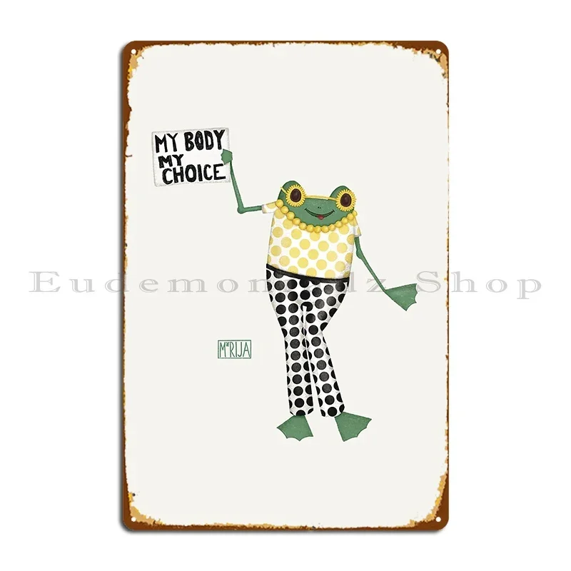 Hamburg Frog Metal Sign Club Living Room Retro Designing Garage Tin Sign Poster