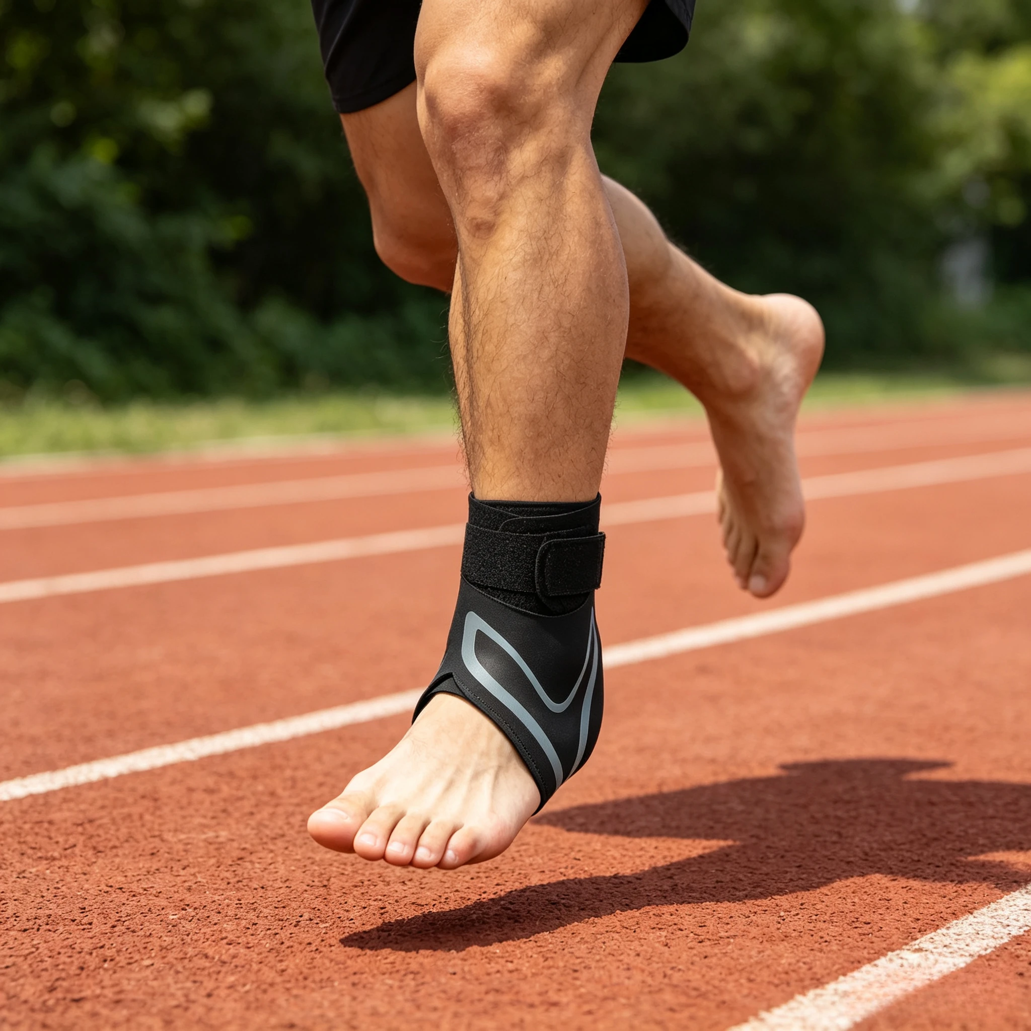 Unisex 2PC Sports Ankle Compression Braces - Non-Slip Adjustable Straps, Impact Resistant Sporty Protective Gear for Running/Basketball