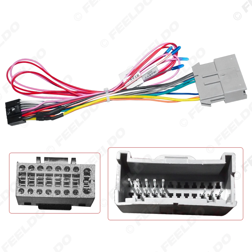 FEELDO Car 16pin Power Cord Wiring Harness Adapter For Hummer H2/H3 (04-07) Installation Head Unit Cable