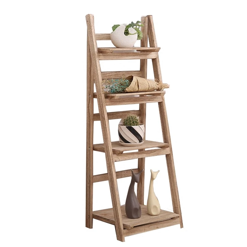 

Free shipping solid wood shelves floor-to-ceiling, balcony succulent flower pot shelves small space