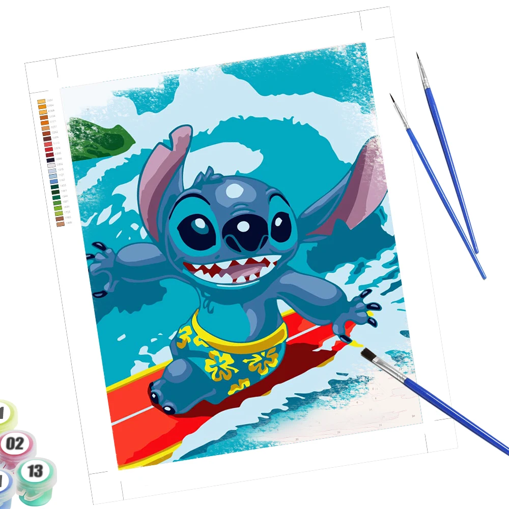 

Картинки «сделай сам» Диснея, краска по номерам, стежка, мультяшный художественный рисунок, раскраска на холсте, морские наборы, уникальный подарочный настенный набор