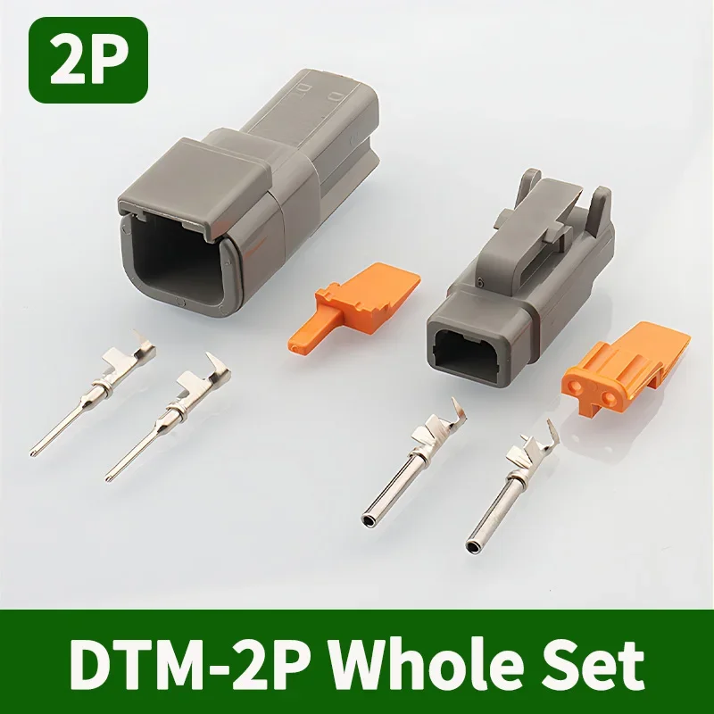20Sets Deutsch DTM Series Connector 2/3/4/6/8/12 Pin Male & Female Plug Kit,Includes DTM04-2P DTM06-2S for Automotive & Off-Road