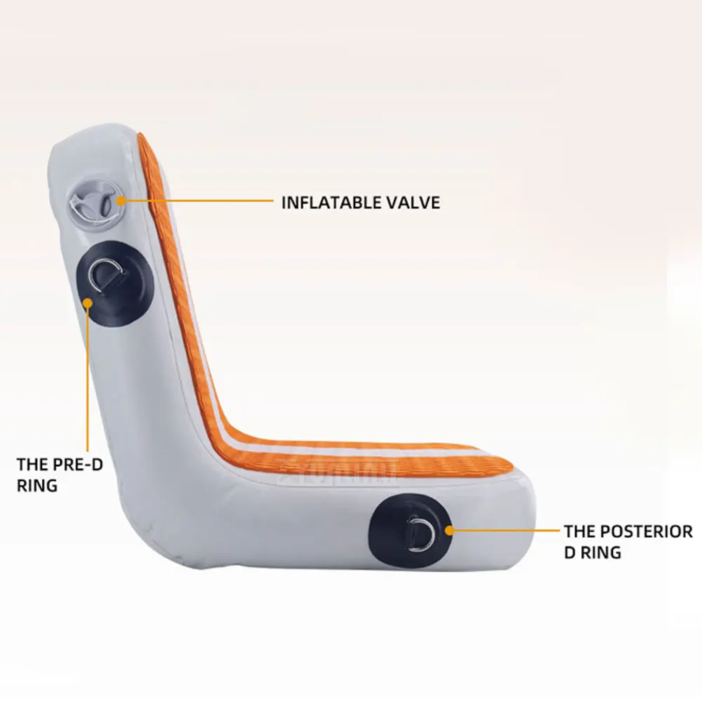 Comfort Inflatable Backrest Seat, Portable Support for Kayak Canoe Motorboat, Ergonomic Boat Chair