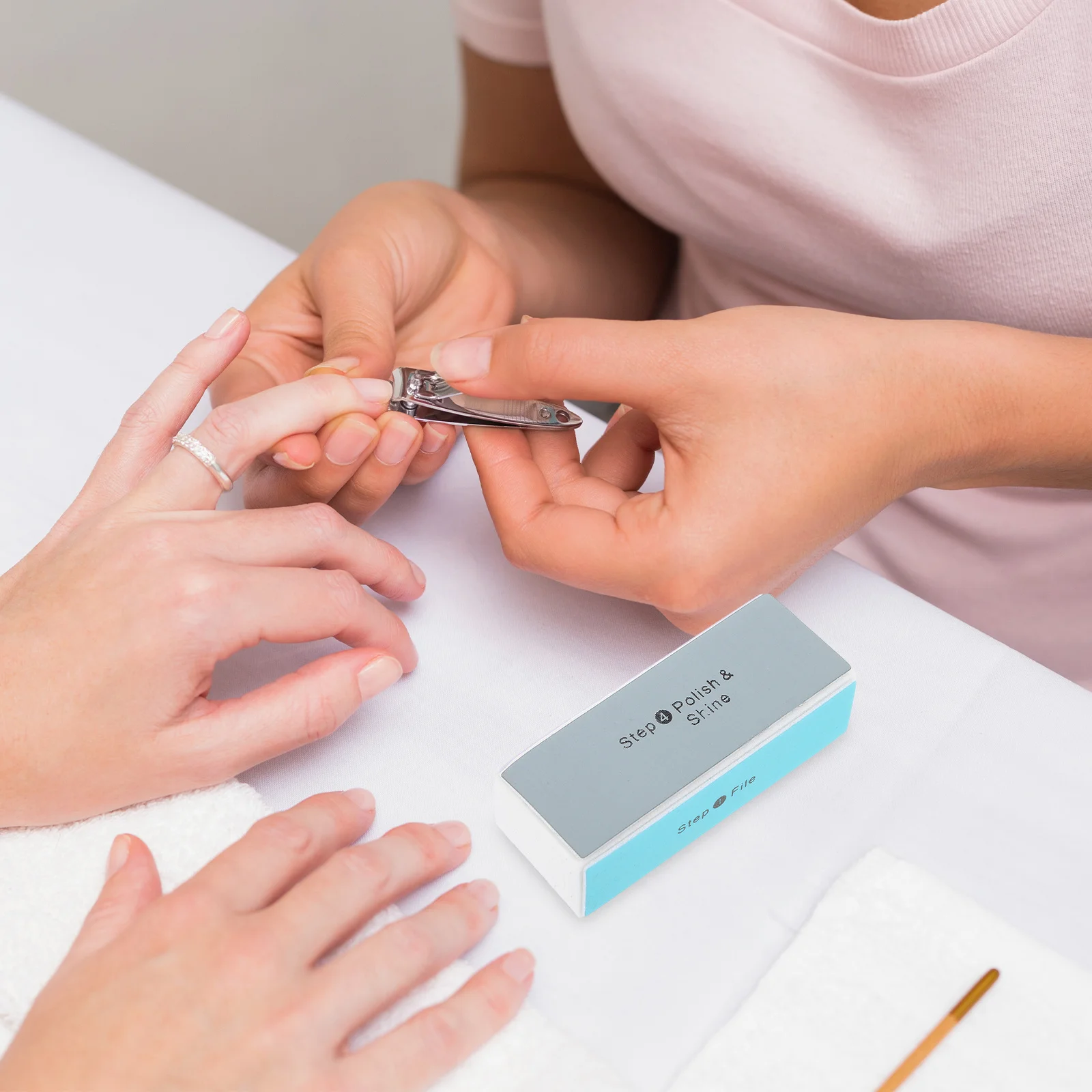 ชุดอุปกรณ์ทำเล็บมืออาชีพ 3 ชิ้น ตะไบเล็บ บล็อกขัดเงา สำหรับขัดผิวและลอกเล็บ สีสุ่ม