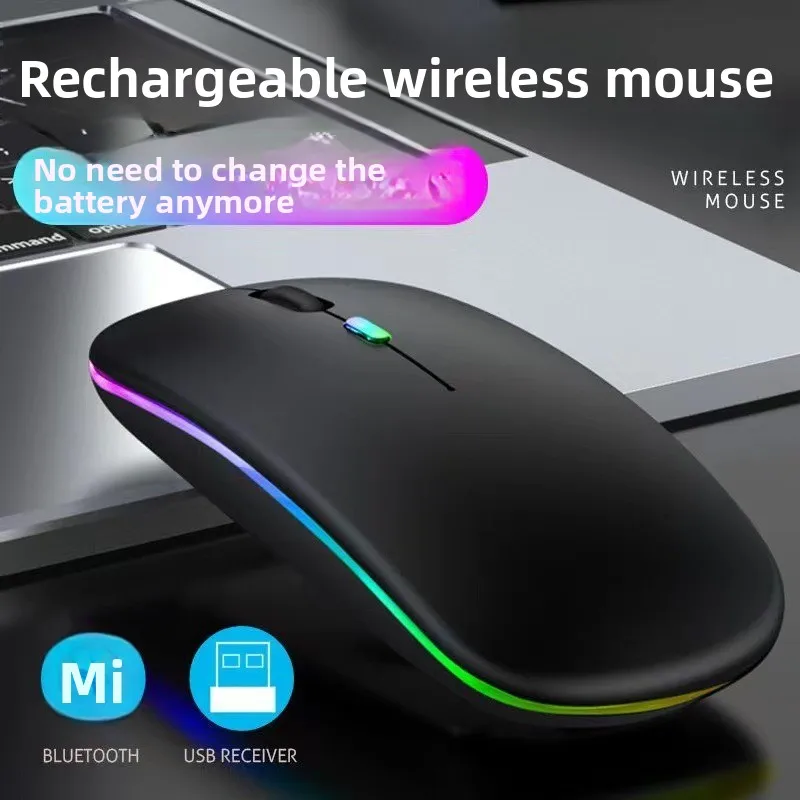ماوس لاسلكي متوافق مع تقنية البلوتوث، فأرة كمبيوتر مريحة محمولة لأجهزة الكمبيوتر المحمول والآيباد والكمبيوتر اللوحي والهواتف المحمولة والمكتب وماوس الألعاب