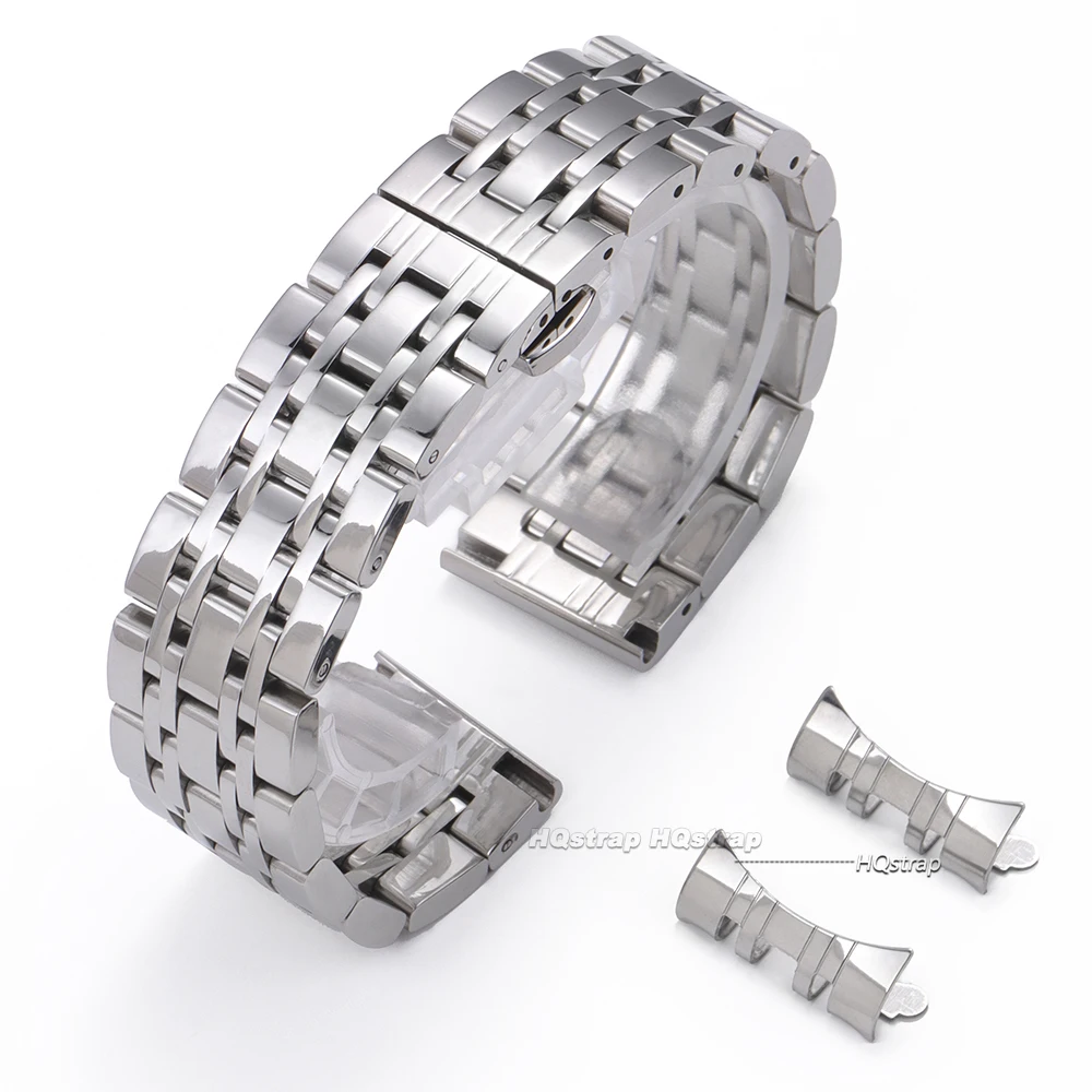 Solide Edelstahl Band 18mm 20mm 22mm Universal Smartwatch Ersatz Armband Armband Männer Business Armband Gürtel