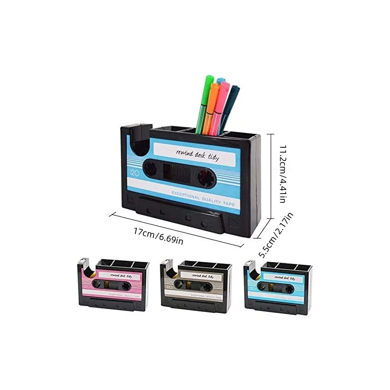 1 vintage tape style desktop pen holder Tape holder cutter Office stationery Creative personality pen holder