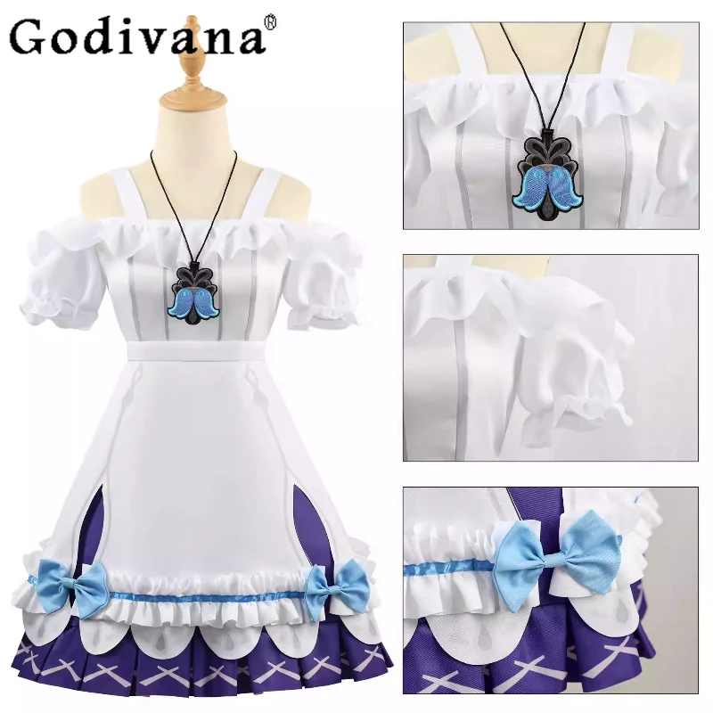 Gioco Nuovo Genshin Impact Set di abiti da donna Clervie Costume cosplay per Halloween Abito da festa di ruolo estivo femminile di Natale