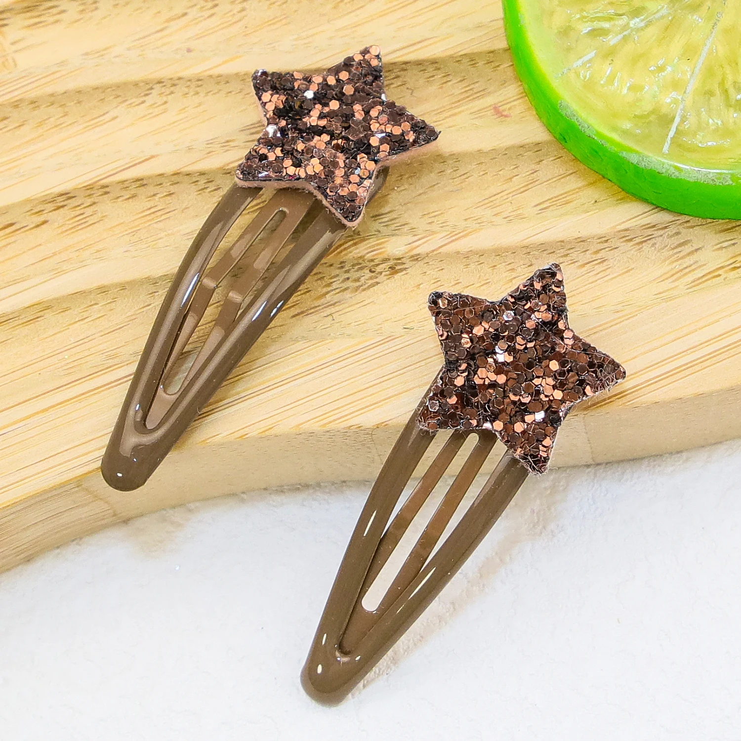 10pcs Sparkly Star Hair Clips Girls Alloy Hairpins Glitter Star Shaped Hair Barrettes Clips Kids Headwear Hair Accessories