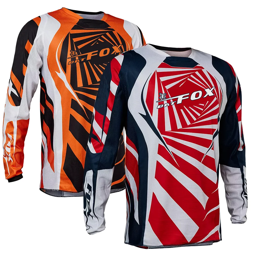 

Men's Long Sleeve Downhill Jersey MTB BATFOX Motocross Motorcycle Jersey Off-Road Cycling Jersey Clothing