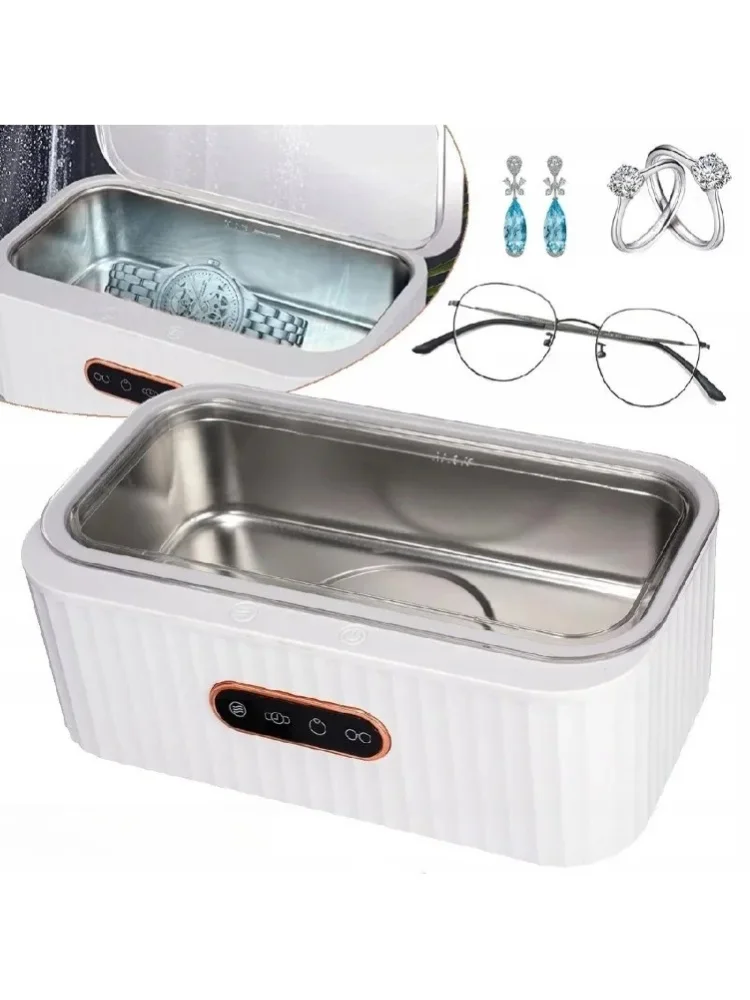 400ml Ultraschallreiniger, 45000Hz Hochfrequenz mit 4 Modi, Smart-Timer, kompakte tragbare Reinigungsmaschine für Brillen, Schmuck, Uhren, Zahnprothesen, Rasiererköpfe, perfekt für Zuhause, Büro,