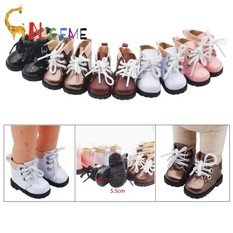 Mini Pop Schoenen Martin Laarzen Hoge-Top Pu Schoenen Voor Amerikaanse Paola Reina Pop & 1/6 Bjd Blythe Exo pop Laarzen Meisje Gift