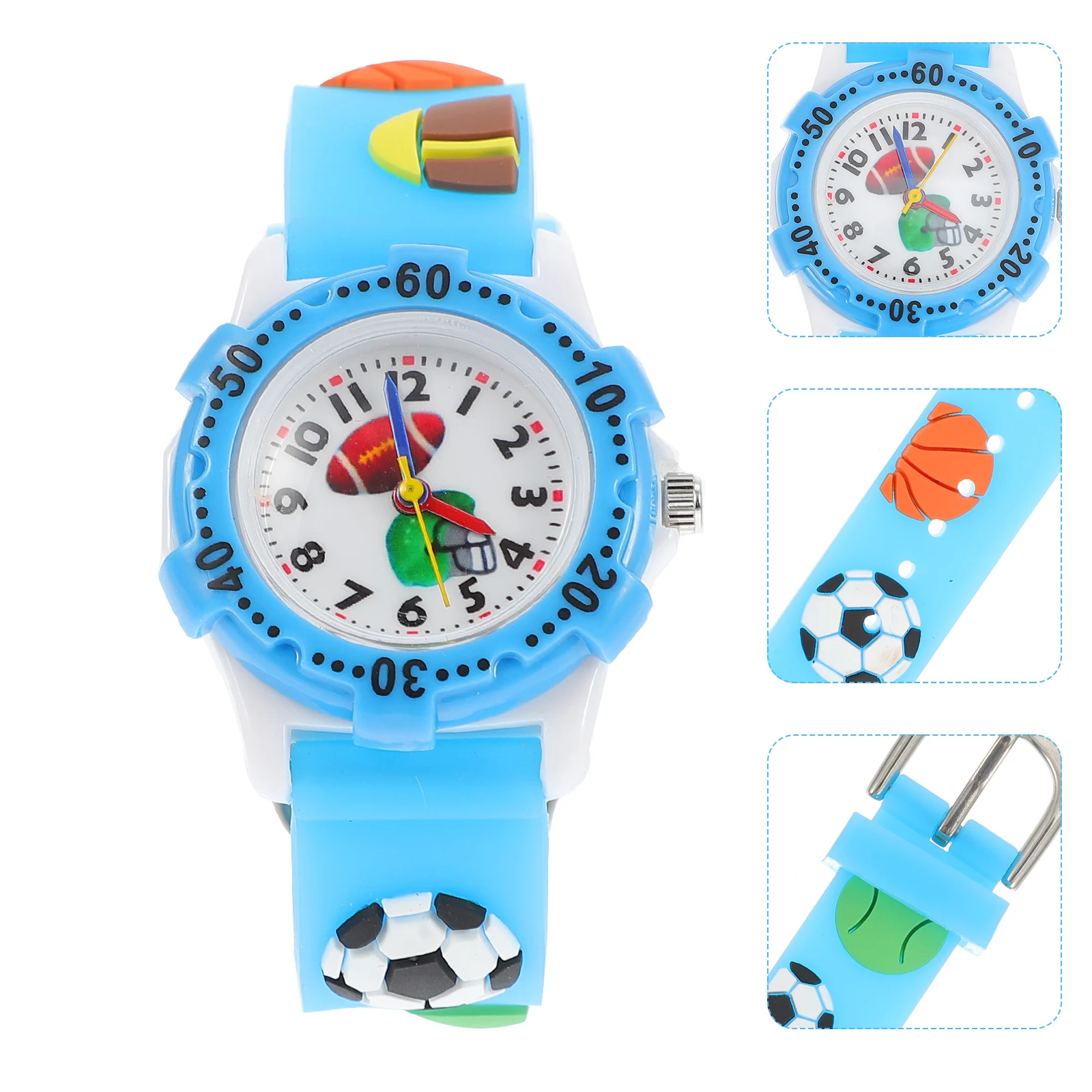 Sports Waterproof Wristwatch Child Football Cartoon Children Rugby Style Sports Watch for Kids Kids Watch Gift