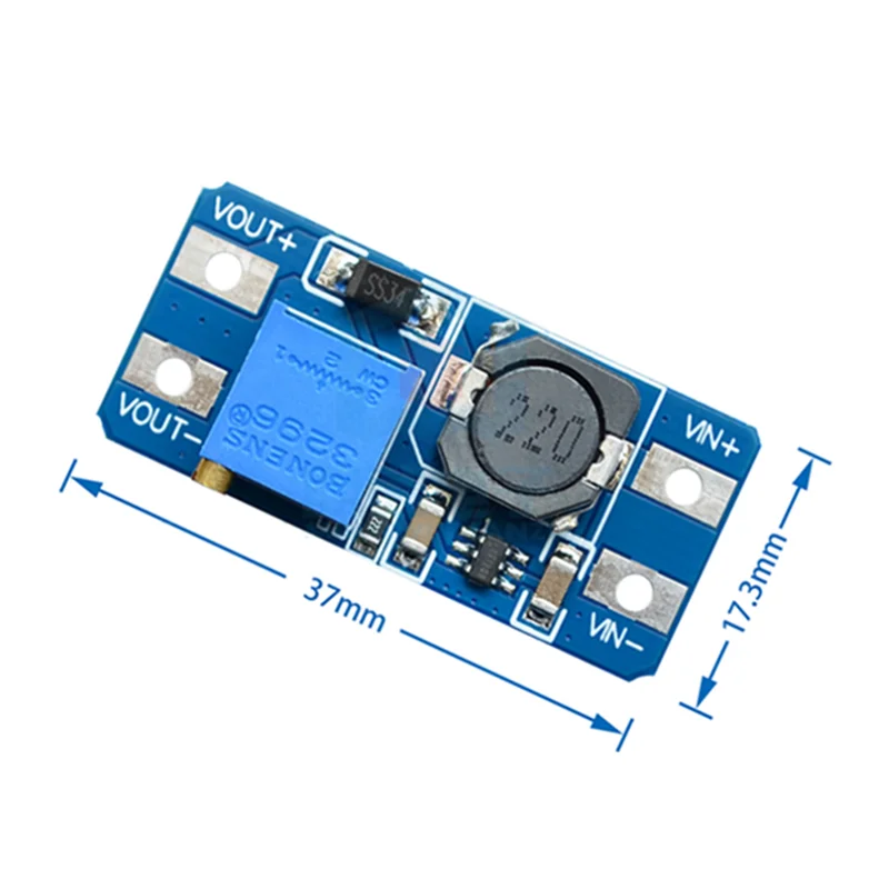 1pcs 100% New MT3608 DC-DC Adjustable Boost Module 2A Boost Plate Step Up Module MICRO USB 2V-24V to 5V 9V 12V 28V