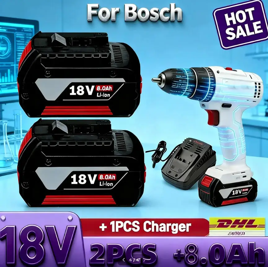 Professioneller Bosch 18V 8,0Ah Lithium-Akku Professionelles Lade-Elektrowerkzeug-Akku Bosch Bat609 Bat609G Bat618 Bat618G