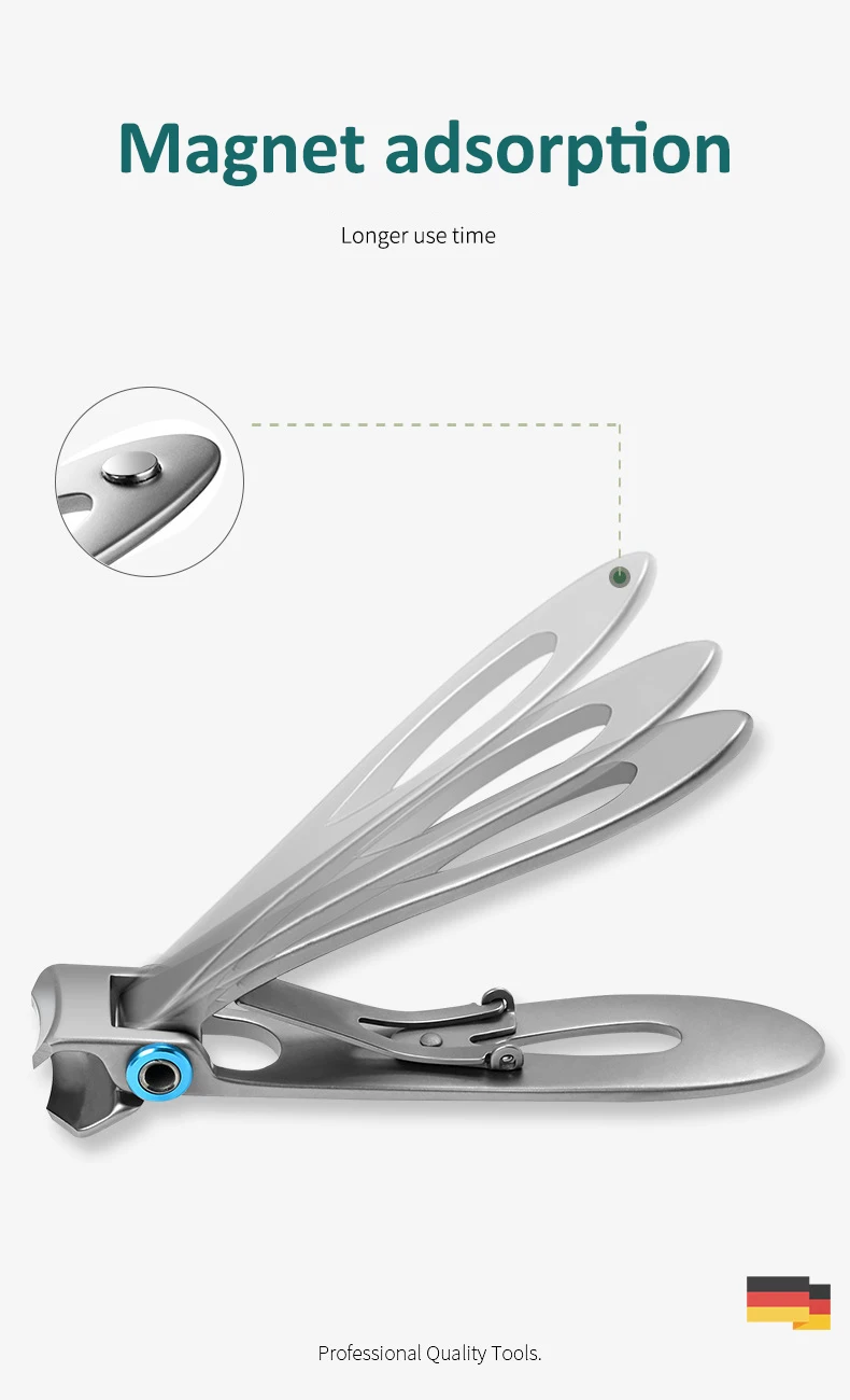 Hochwertiger Nagelknipser mit breiter Backe, Cutter, Trimmer, Maniküre-Schere, dicker harter Zehennagel, Fingernagel- und Pediküre-Werkzeuge – Detail 6