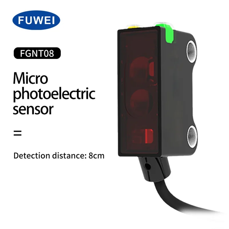 

FGNT08-08N-B Background Suppression Photoelectric Switch Sensor Diffuse Reflection Opposing Sensing Micro Visible Light Sensor