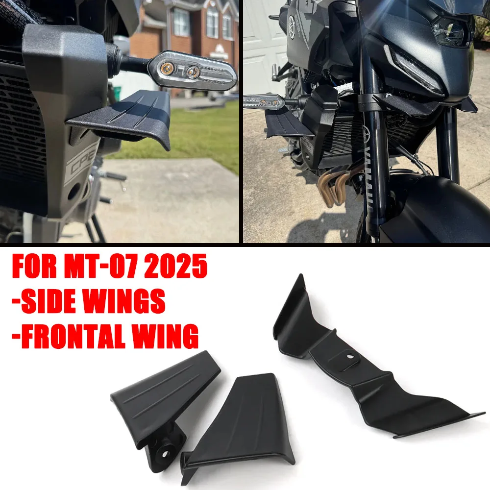 

For YAMAHA MT-07 2025 100% Brand New Motorcycle WING DOWNFORCE NAKED FRONTAL SPOILERS MT07 2025 Side Wings Spoilers