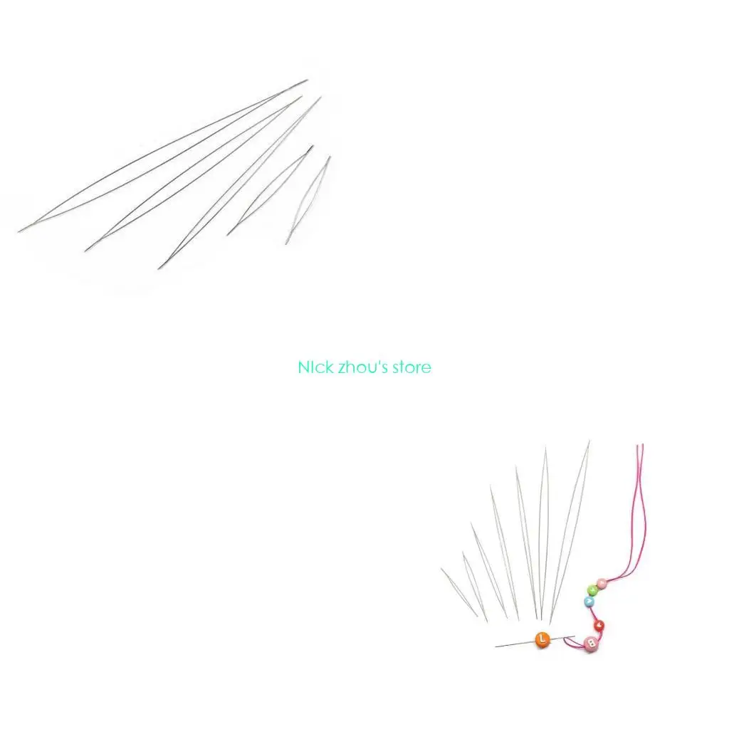 

E15E набор из 5 игл для бисера, нержавеющая сталь, булавки для бисера «сделай сам», большие иглы с бисером, инструмент для для