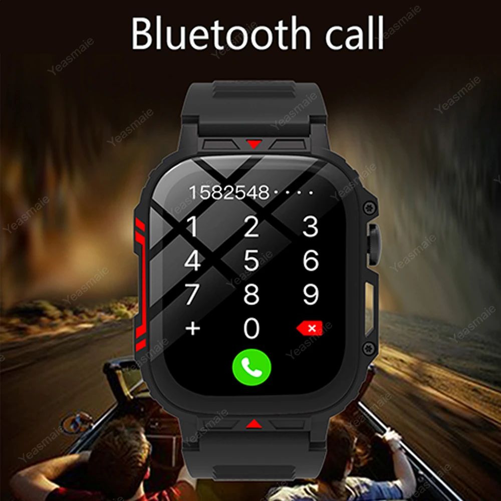 

1.91 Outdoor Military Smart Watch Men Bluetooth Call Amoled Smartwatch For Android IOS IP68 Waterproof Sports Fitness Watches