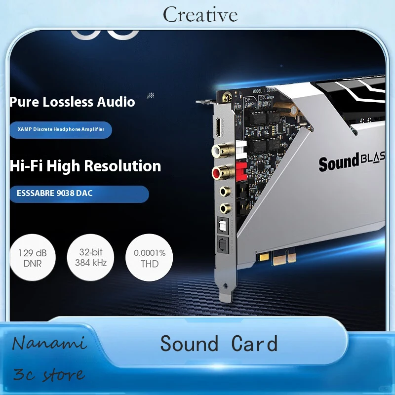 Creative Sound Blaster AE-9 Ultimate 32-bit / 384 KHz PCI-e Sound Card DAC  Xamp Discrete Headphone Bi-Amp Audio Control Module